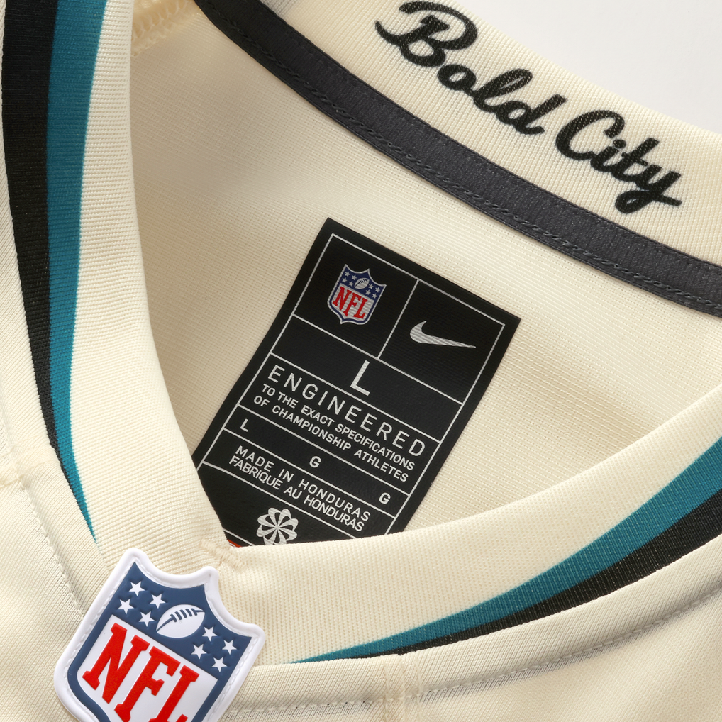 Men's Jacksonville Jaguars Brian Thomas Jr. Nike Natural 2026 Rivalries Collection Game Jersey - Image 16
