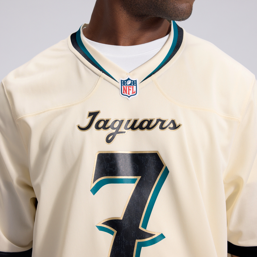 Men's Jacksonville Jaguars Brian Thomas Jr. Nike Natural 2026 Rivalries Collection Game Jersey - Image 9