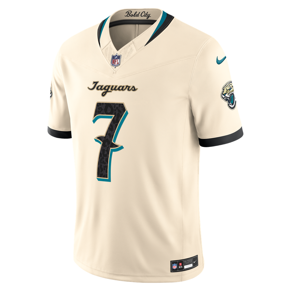Men's Jacksonville Jaguars Brian Thomas Jr. Nike Natural 2026 Rivalries Collection Stitched Limited Jersey - Image 3