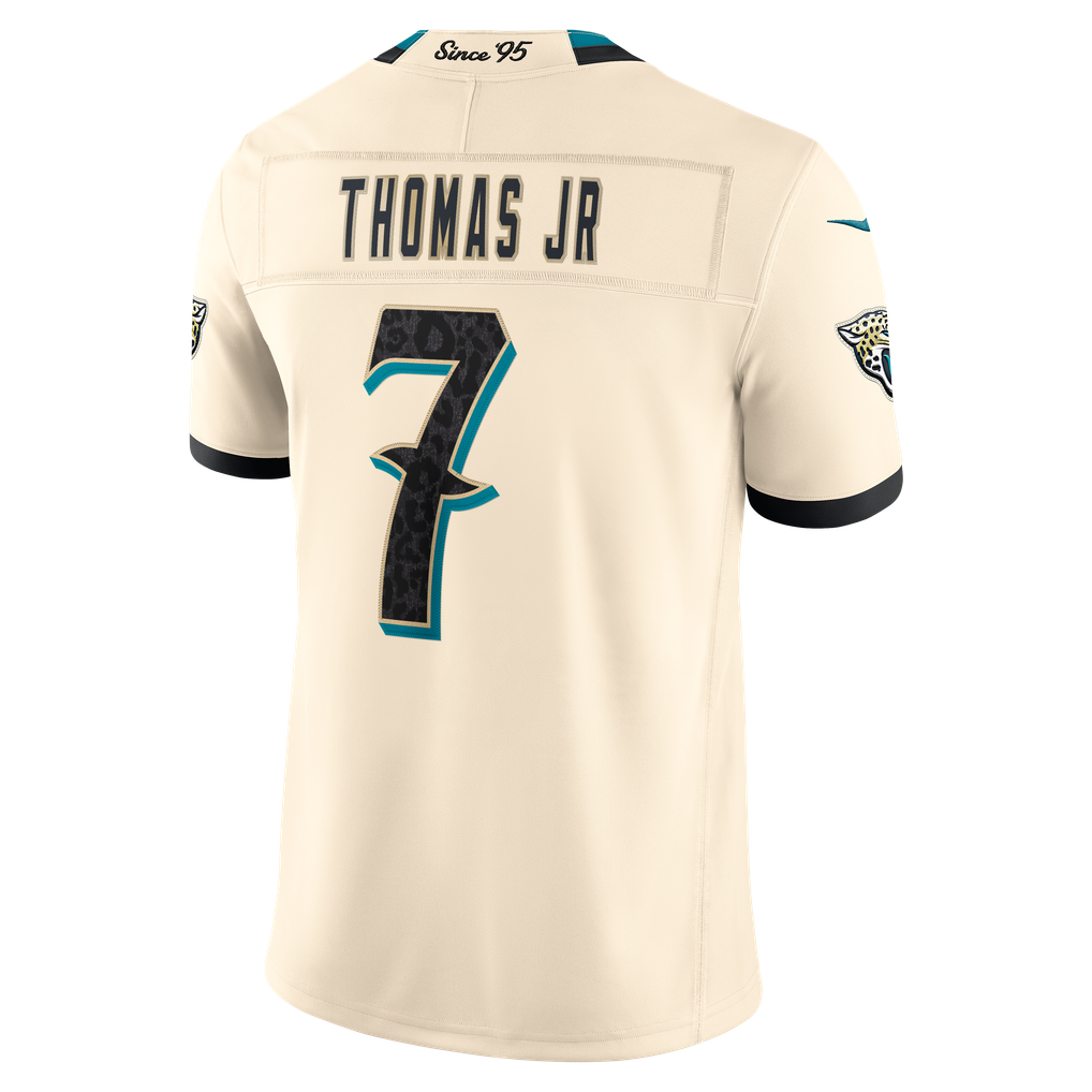 Men's Jacksonville Jaguars Brian Thomas Jr. Nike Natural 2026 Rivalries Collection Stitched Limited Jersey - Image 4