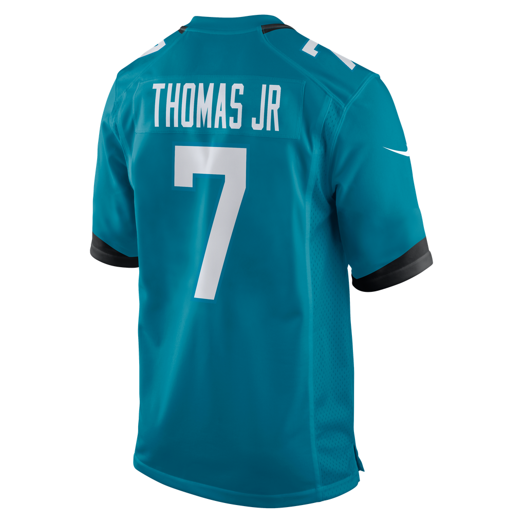 Men's Jacksonville Jaguars Brian Thomas Jr Nike Teal  Player Game Jersey - Image 4
