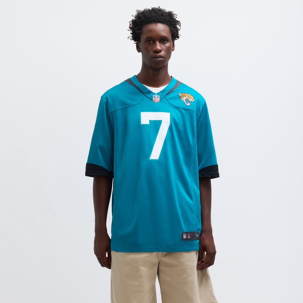 Men's Jacksonville Jaguars Brian Thomas Jr Nike Teal  Player Game Jersey - Image 5