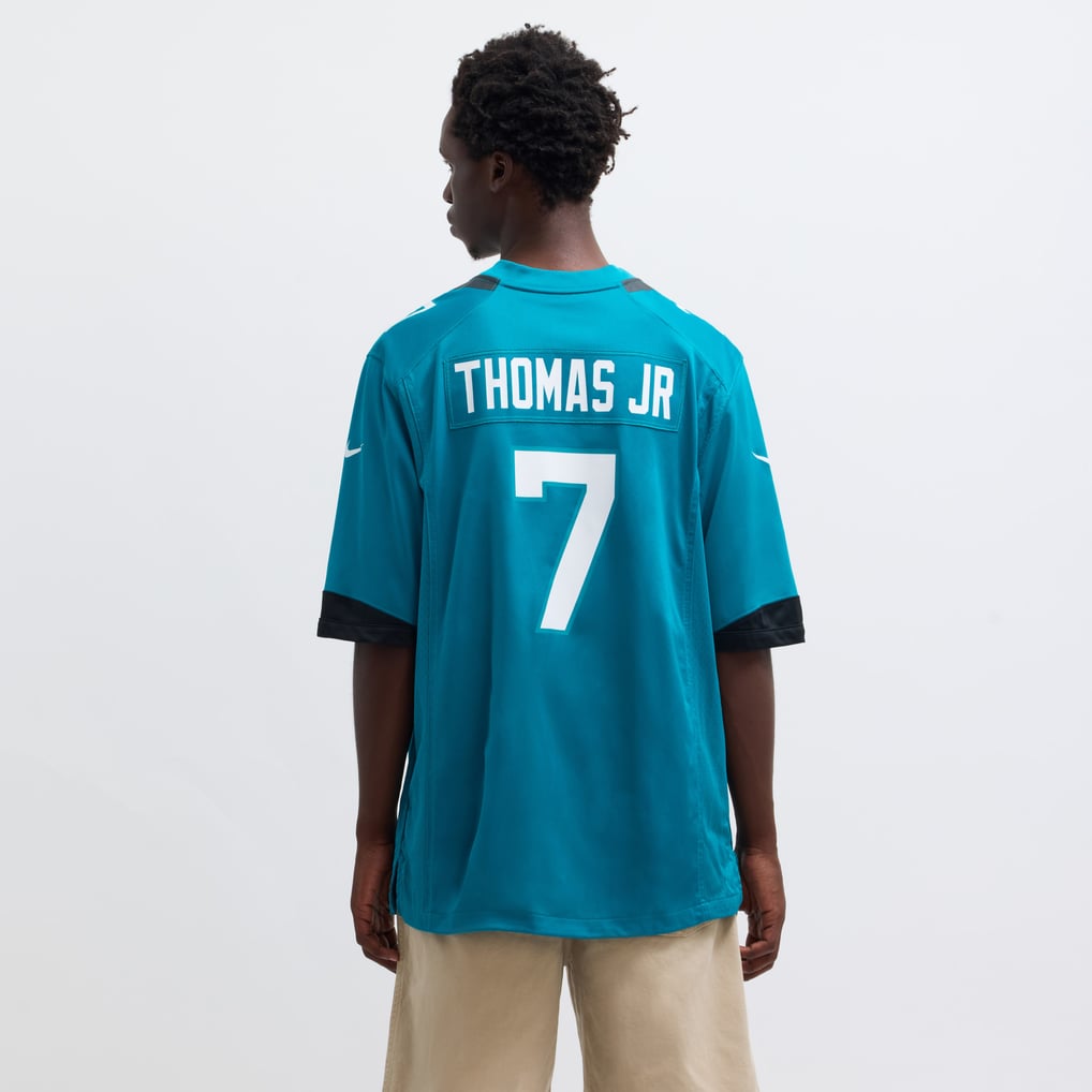 Men's Jacksonville Jaguars Brian Thomas Jr Nike Teal  Player Game Jersey - Image 6