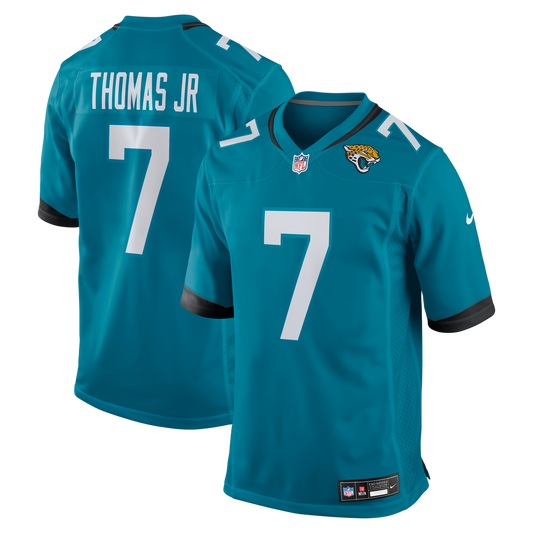 Men's Jacksonville Jaguars Brian Thomas Jr Nike Teal  Player Game Jersey - Image 1