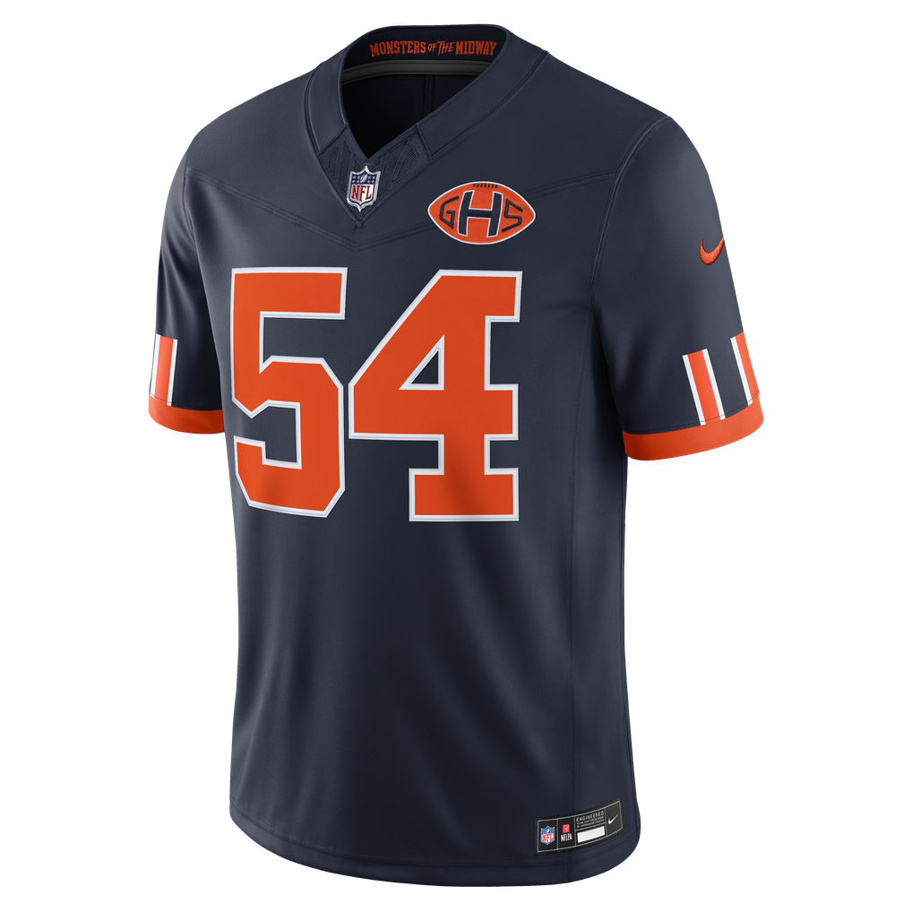 Men's Chicago Bears Brian Urlacher Nike Navy 2026 Rivalries Collection Game Jersey - Image 5