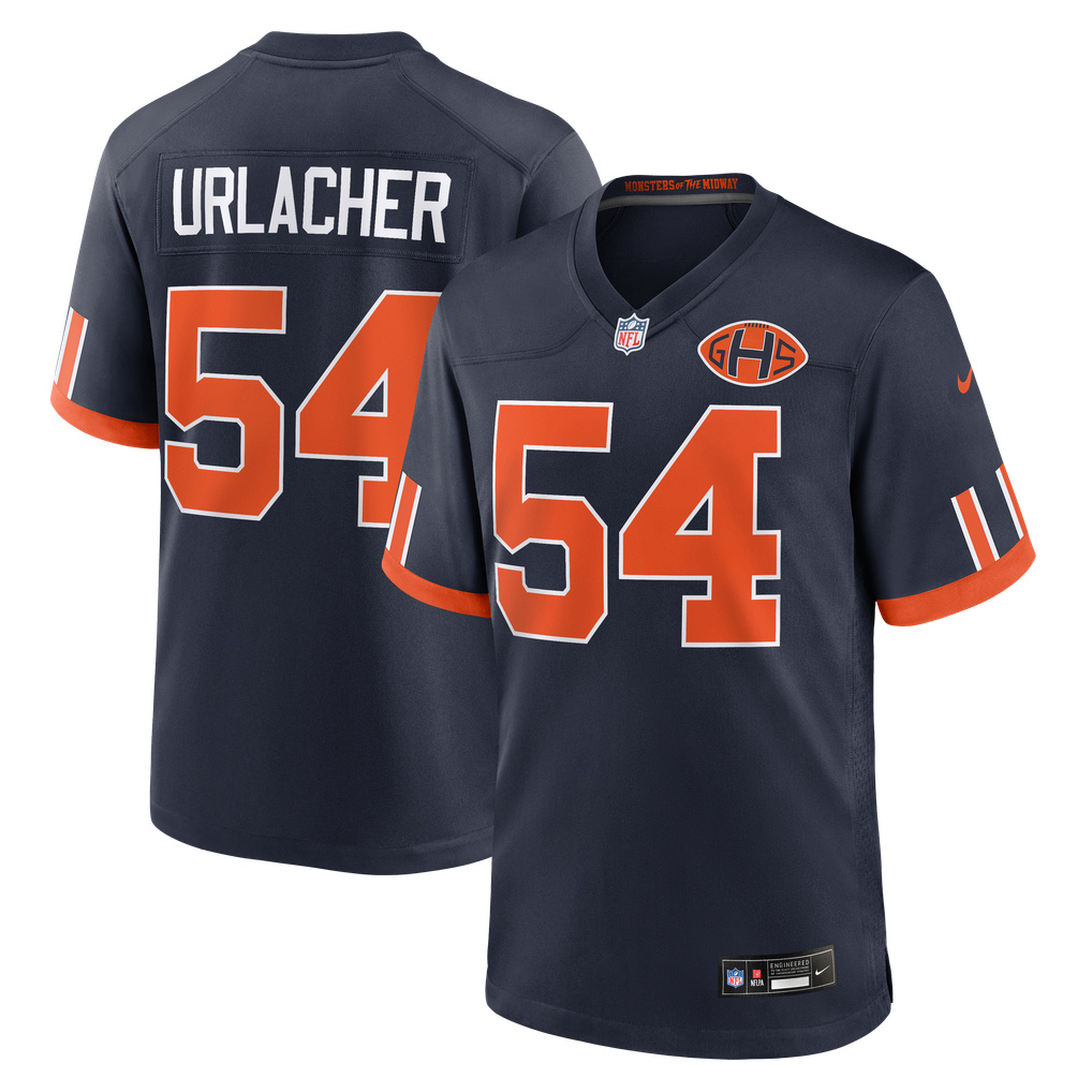 Men's Chicago Bears Brian Urlacher Nike Navy 2026 Rivalries Collection Game Jersey - Image 2