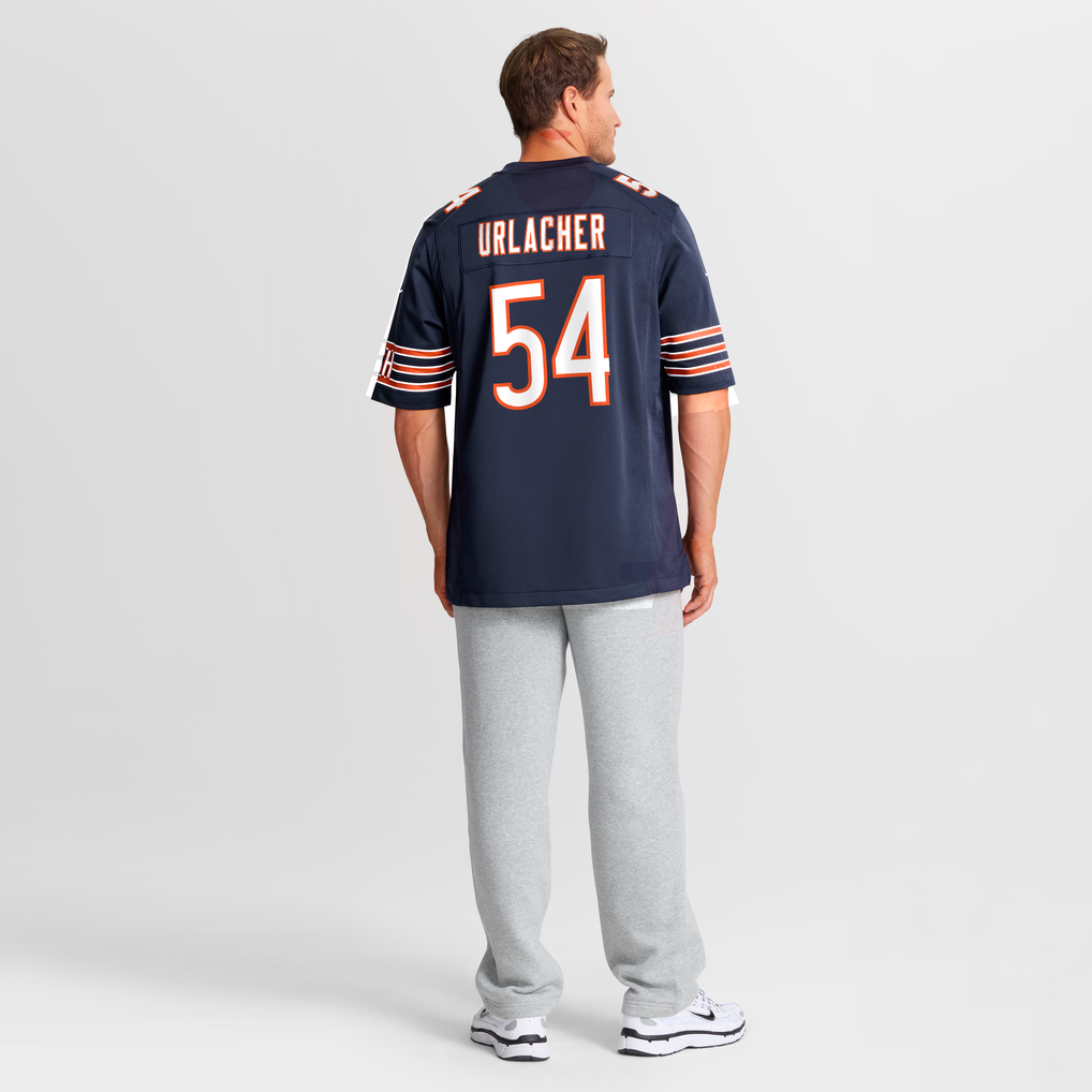 Men's Chicago Bears Brian Urlacher Nike Navy Game Retired Player Jersey - Image 6