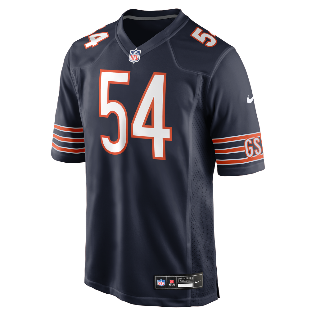 Men's Chicago Bears Brian Urlacher Nike Navy Game Retired Player Jersey - Image 3