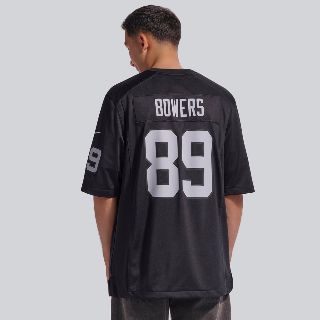Men's Las Vegas Raiders Brock Bowers Nike Black  Player Game Jersey - Image 4