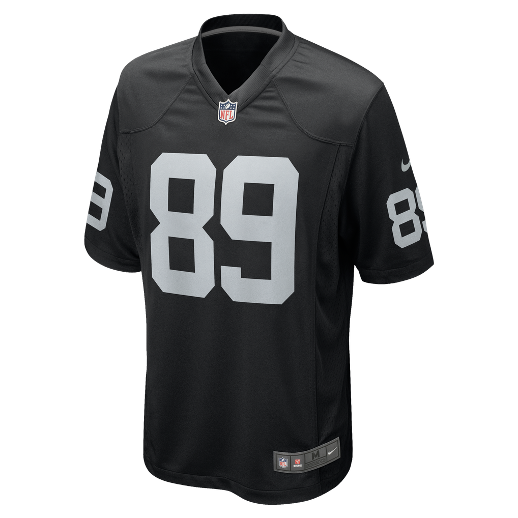 Men's Las Vegas Raiders Brock Bowers Nike Black  Player Game Jersey - Image 7