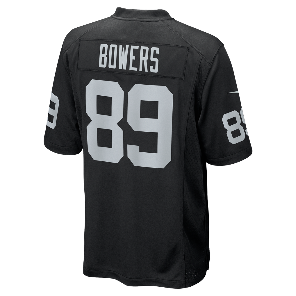 Men's Las Vegas Raiders Brock Bowers Nike Black  Player Game Jersey - Image 8