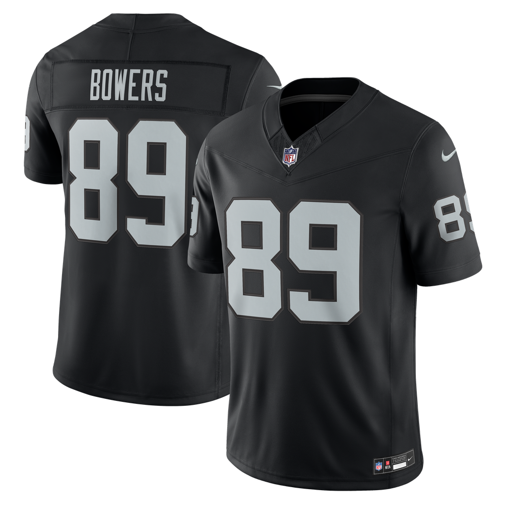 Men's Las Vegas Raiders Brock Bowers Nike Black Team Vapor F.U.S.E. Stitched Limited Jersey - Image 2