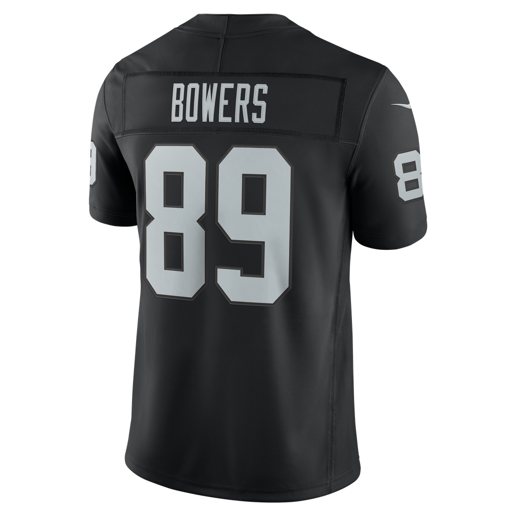 Men's Las Vegas Raiders Brock Bowers Nike Black Team Vapor F.U.S.E. Stitched Limited Jersey - Image 8