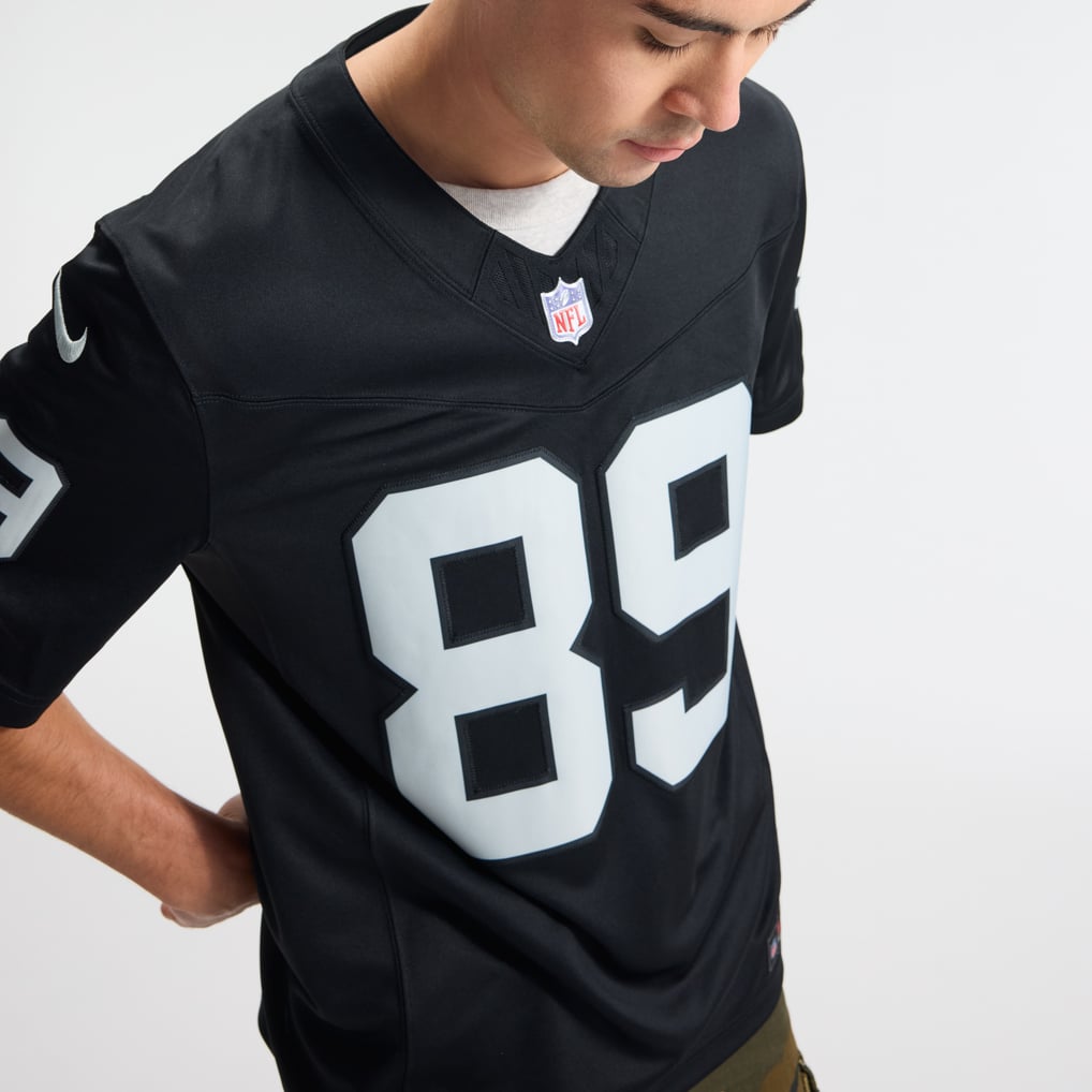 Men's Las Vegas Raiders Brock Bowers Nike Black Team Vapor F.U.S.E. Stitched Limited Jersey - Image 10