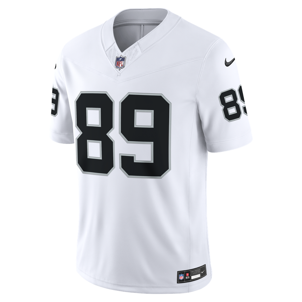 Men's Las Vegas Raiders Brock Bowers Nike White Vapor F.U.S.E. Stitched Limited Jersey - Image 3