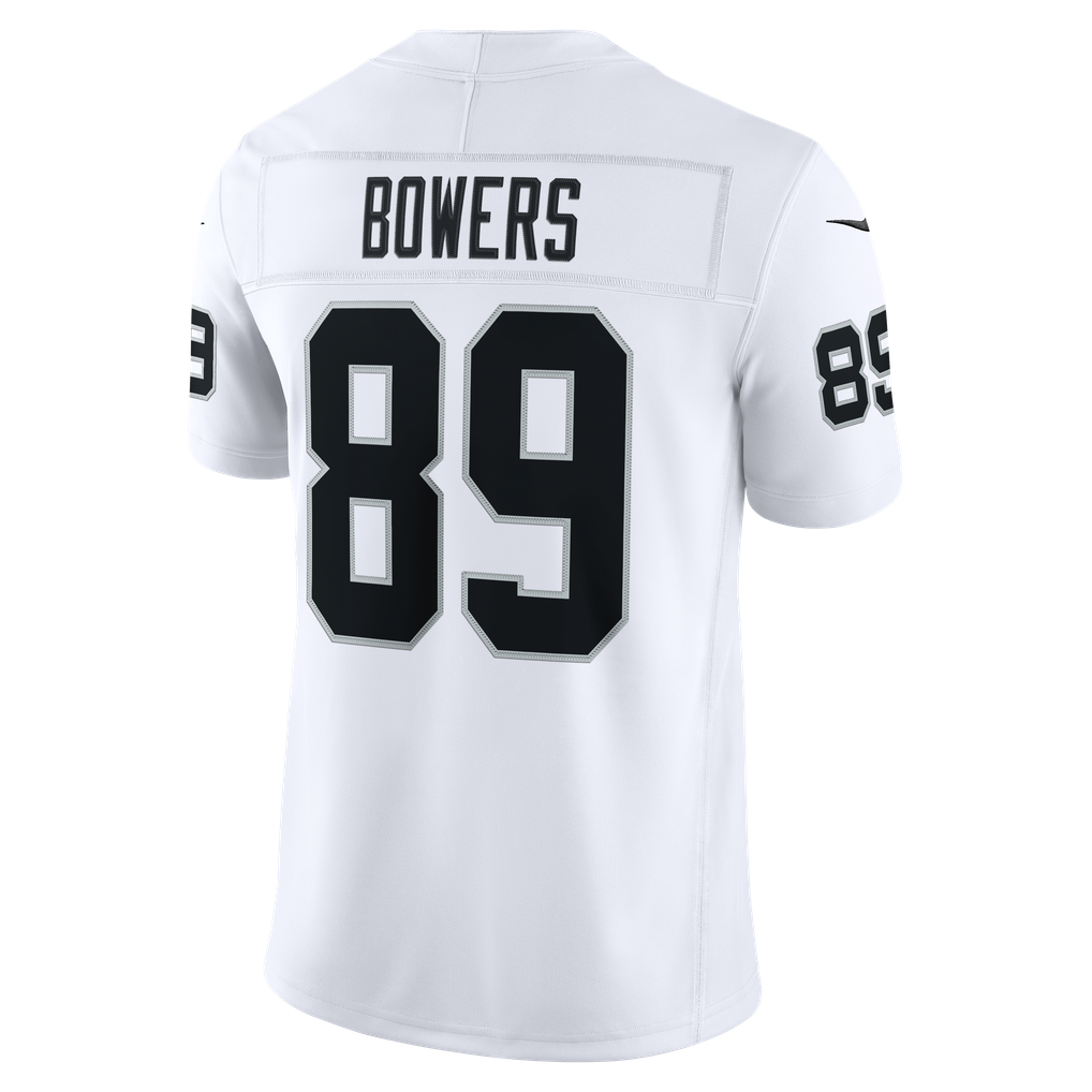 Men's Las Vegas Raiders Brock Bowers Nike White Vapor F.U.S.E. Stitched Limited Jersey - Image 4
