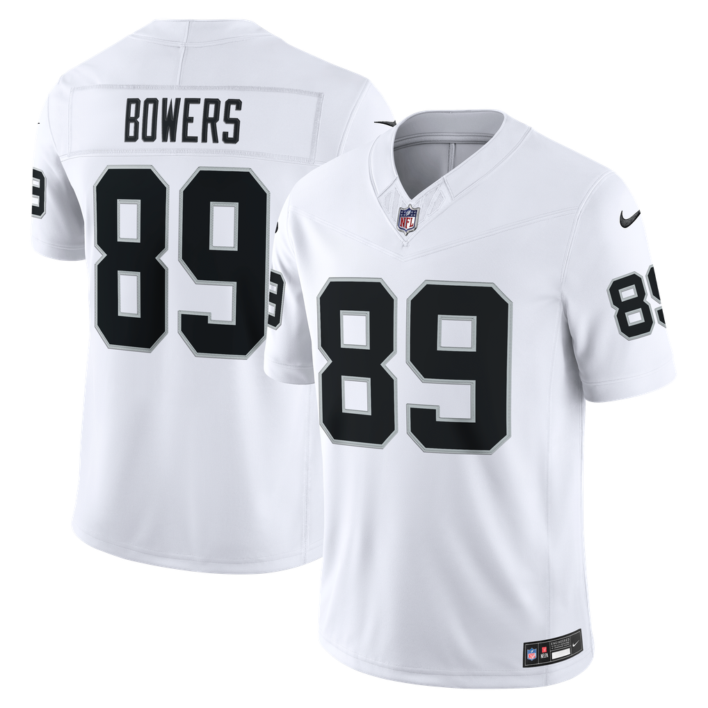 Men's Las Vegas Raiders Brock Bowers Nike White Vapor F.U.S.E. Stitched Limited Jersey - Image 1