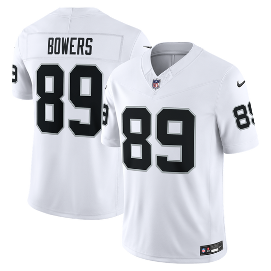 Men's Las Vegas Raiders Brock Bowers Nike White Vapor F.U.S.E. Stitched Limited Jersey - Image 1