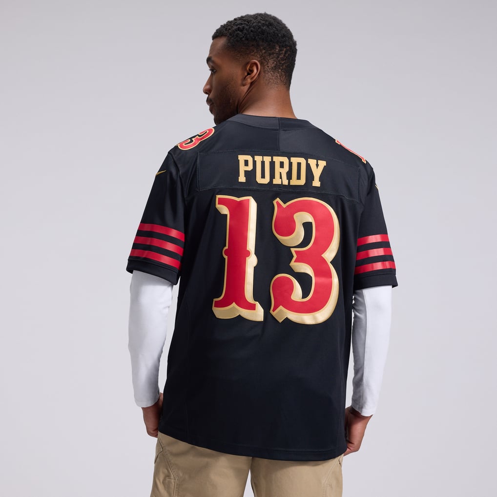 Men's San Francisco 49ers Brock Purdy Nike Black Rivalries Collection Stitched Limited Jersey - Image 4