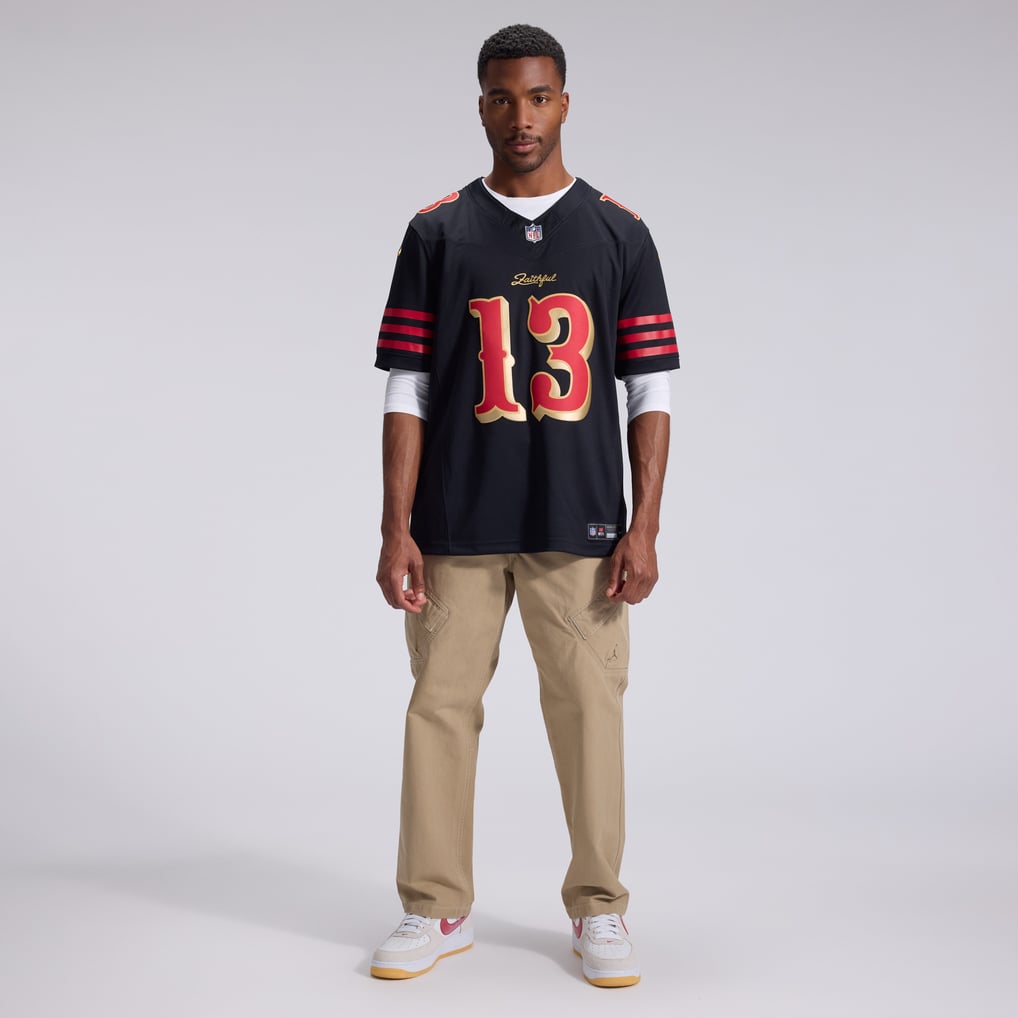 Men's San Francisco 49ers Brock Purdy Nike Black Rivalries Collection Stitched Limited Jersey - Image 5