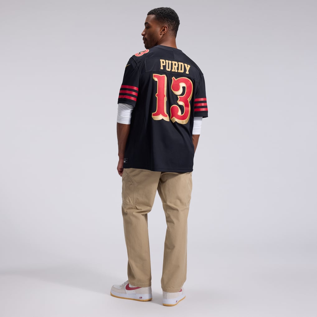 Men's San Francisco 49ers Brock Purdy Nike Black Rivalries Collection Stitched Limited Jersey - Image 6