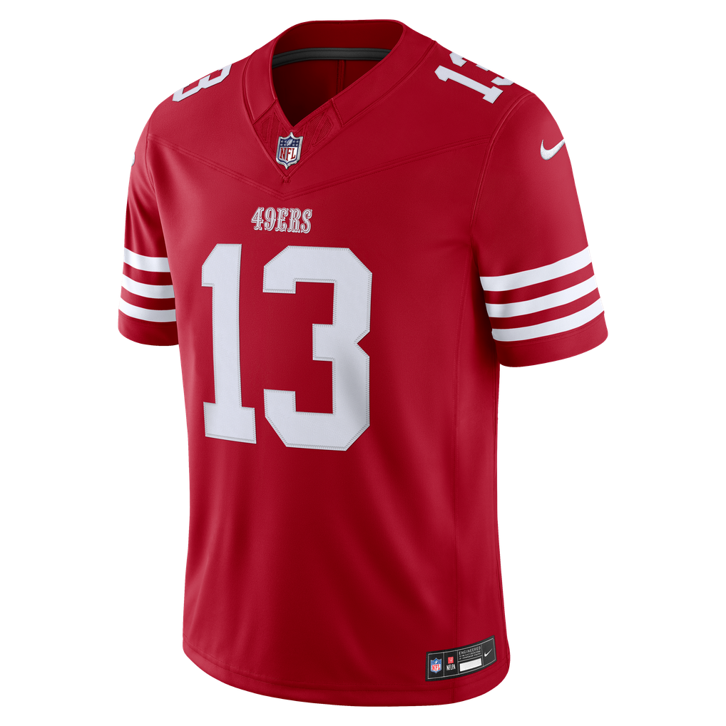 Men's San Francisco 49ers Brock Purdy Nike Scarlet Team Vapor F.U.S.E. Stitched Limited Jersey - Image 7