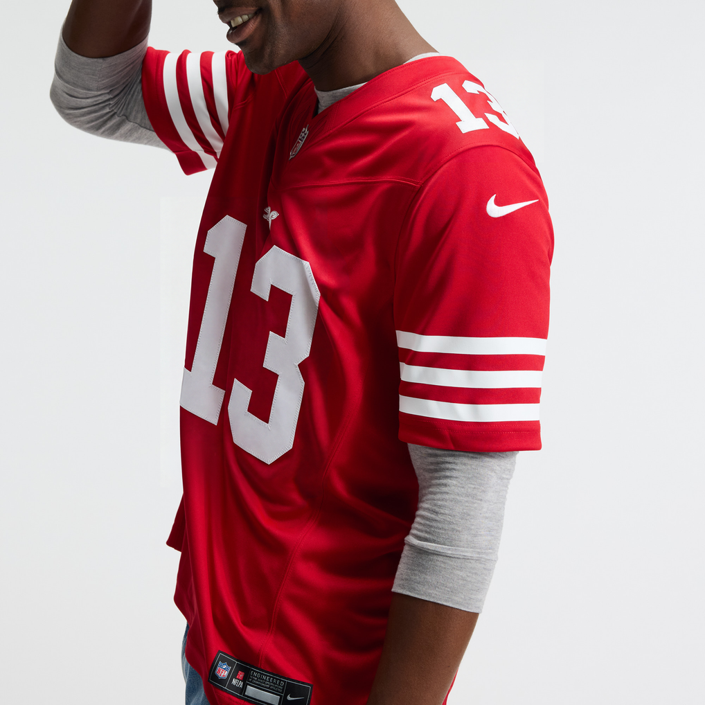 Men's San Francisco 49ers Brock Purdy Nike Scarlet Team Vapor F.U.S.E. Stitched Limited Jersey - Image 10