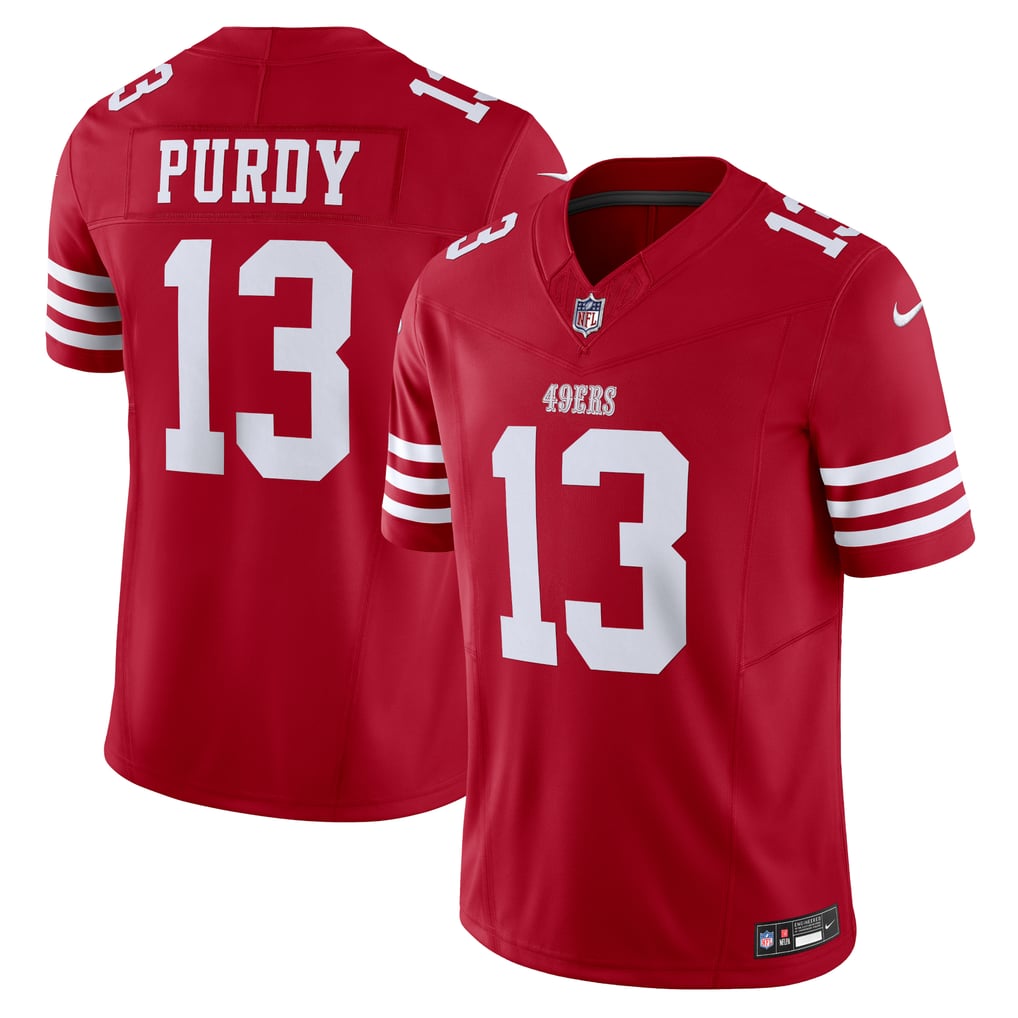 Men's San Francisco 49ers Brock Purdy Nike Scarlet Vapor F.U.S.E. Limited Jersey - Image 1