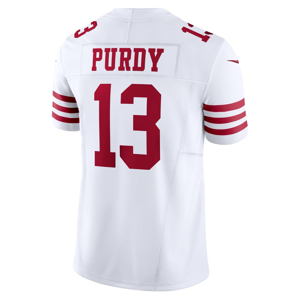Men's San Francisco 49ers Brock Purdy Nike White Vapor F.U.S.E. Limited Jersey - Image 4