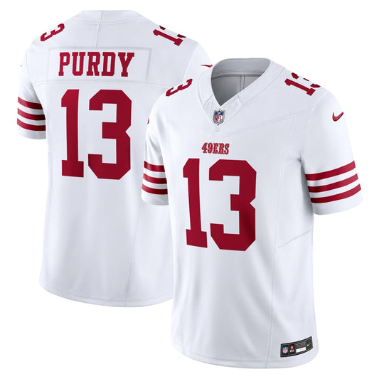 Men's San Francisco 49ers Brock Purdy Nike White Vapor F.U.S.E. Limited Jersey - Image 1