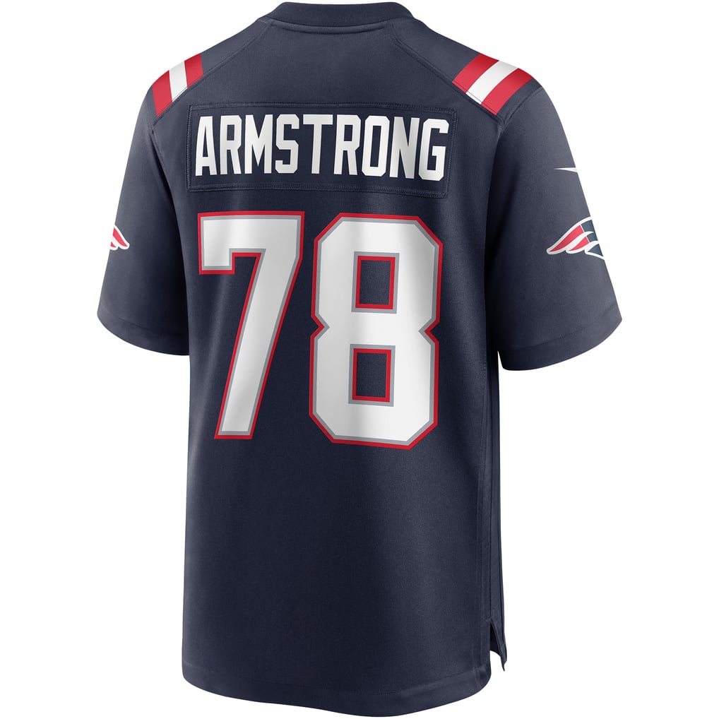Men's New England Patriots Bruce Armstrong Nike Navy Game Retired Player Jersey - Image 4