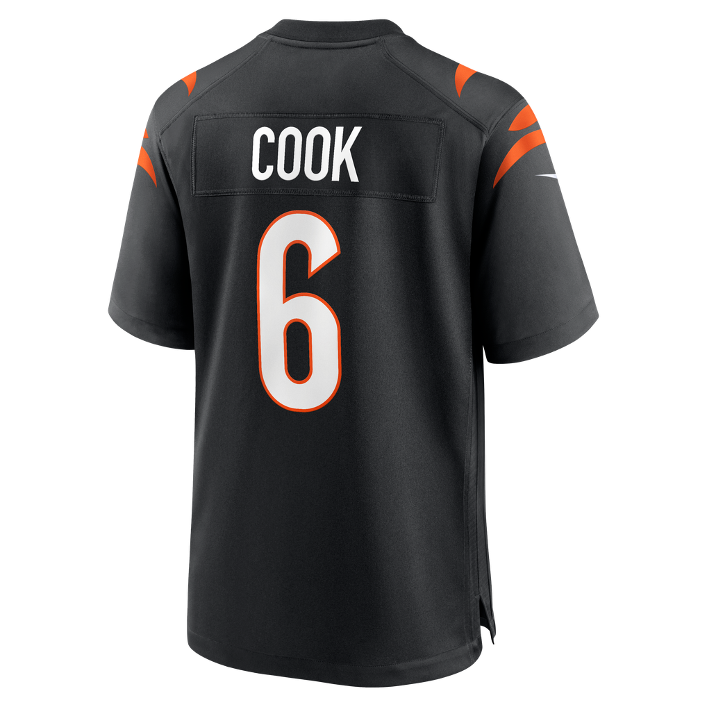Men's Cincinnati Bengals Bryan Cook Nike Black Team Game Jersey - Image 4