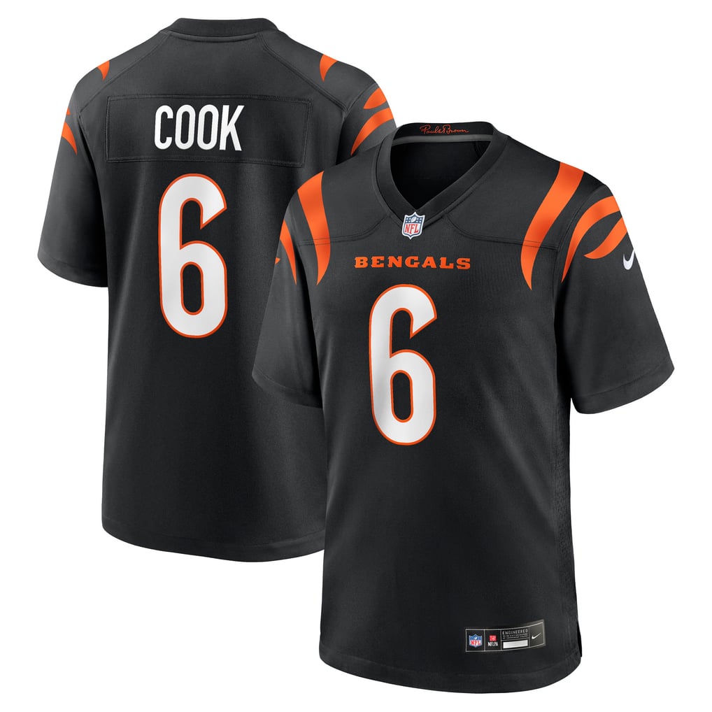 Men's Cincinnati Bengals Bryan Cook Nike Black Team Game Jersey - Image 1
