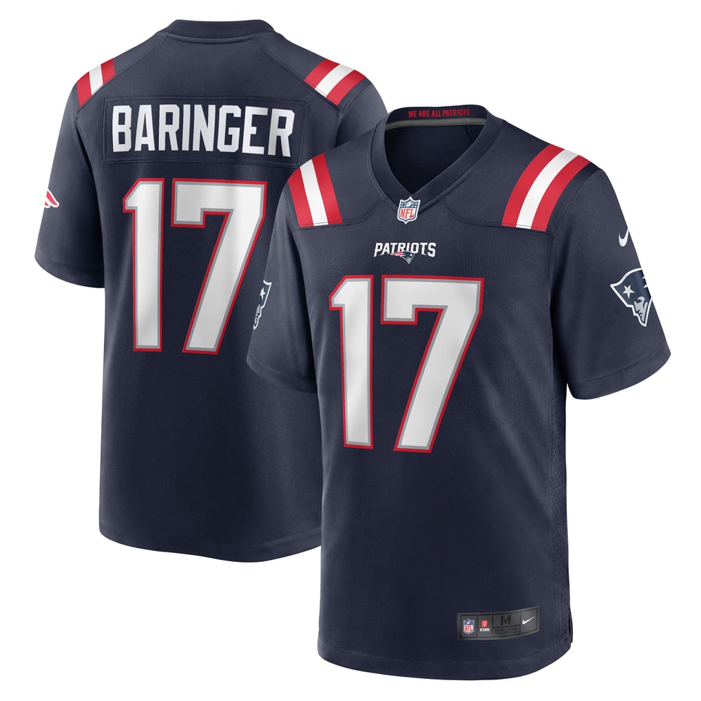 Men's New England Patriots Bryce Baringer Nike  Navy Team Game Jersey - Image 2