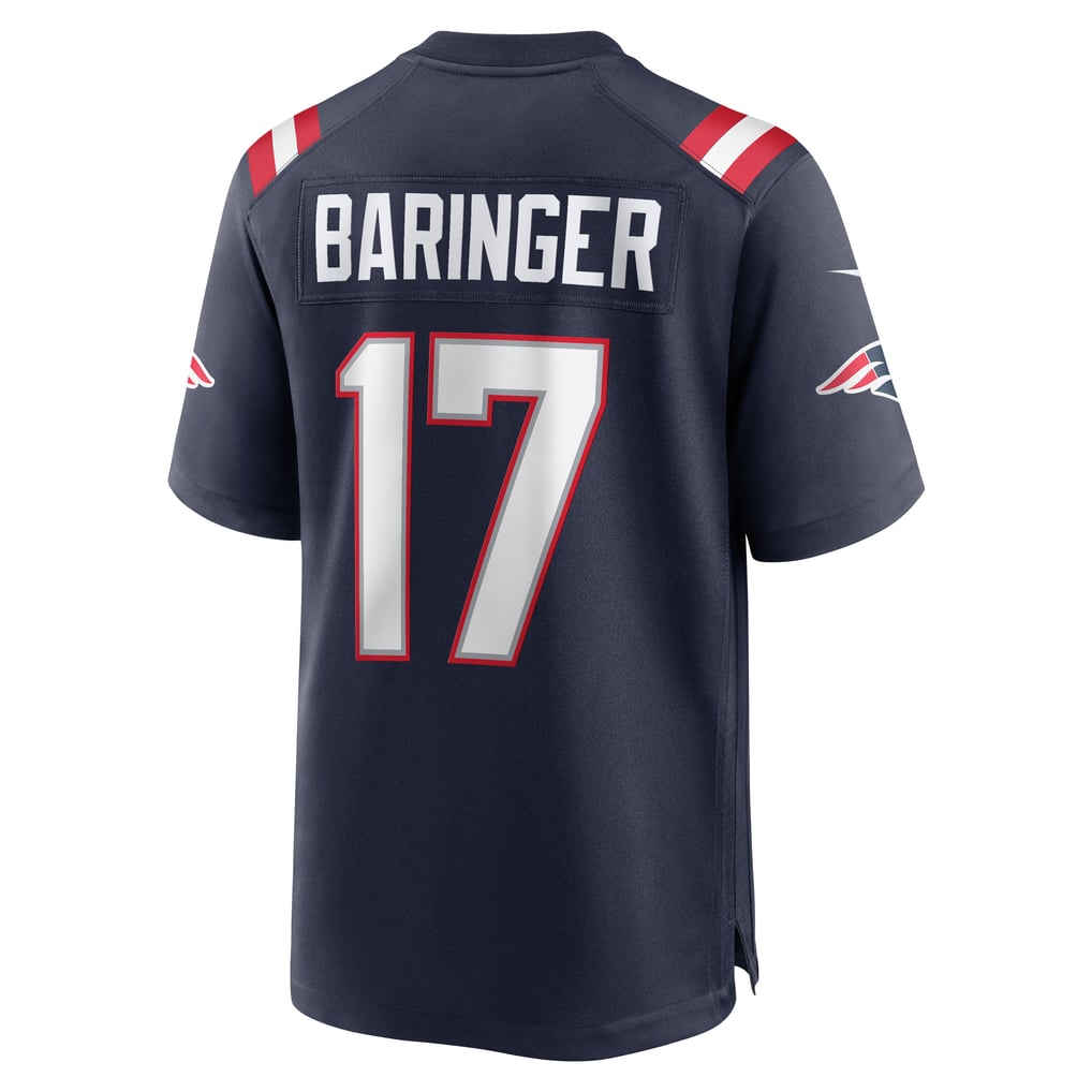 Men's New England Patriots Bryce Baringer Nike  Navy Team Game Jersey - Image 4