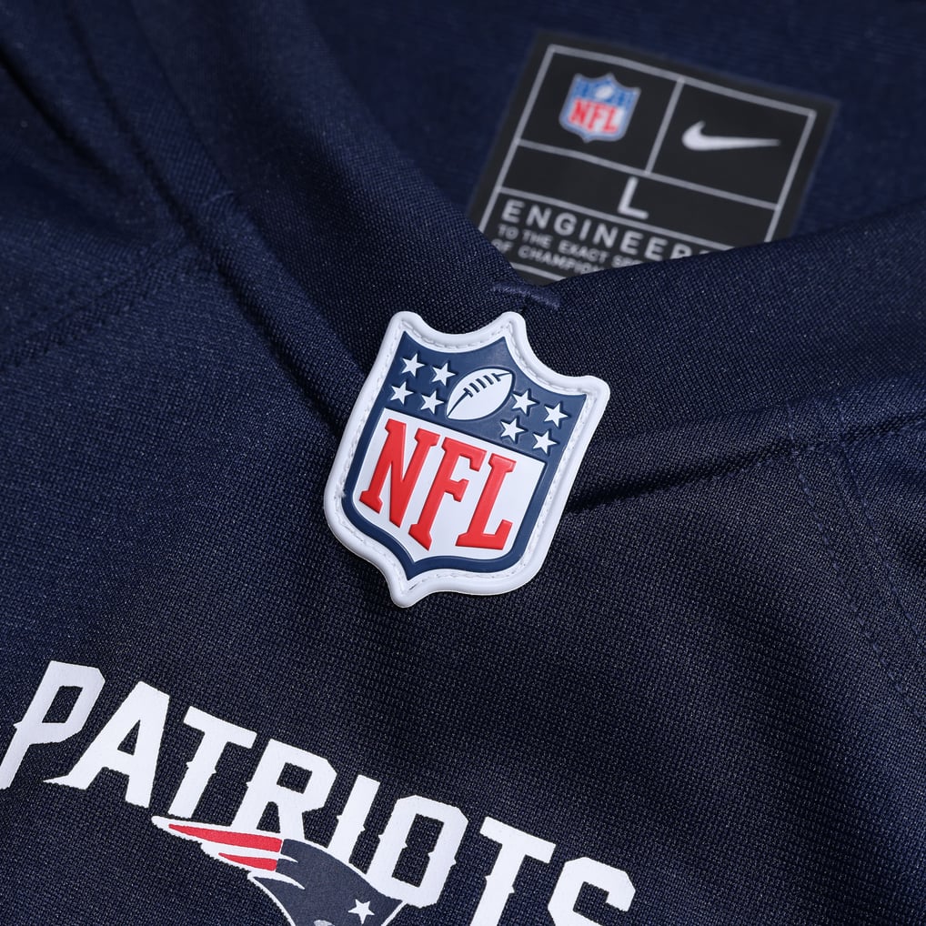 Men's New England Patriots Bryce Baringer Nike  Navy Team Game Jersey - Image 5