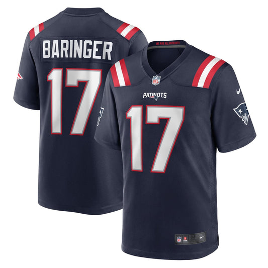 Men's New England Patriots Bryce Baringer Nike  Navy Team Game Jersey - Image 1