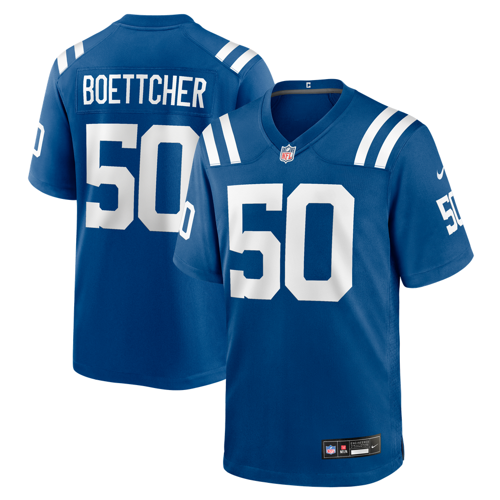 Men's Indianapolis Colts Bryce Boettcher Nike Royal Team Game Jersey - Image 2