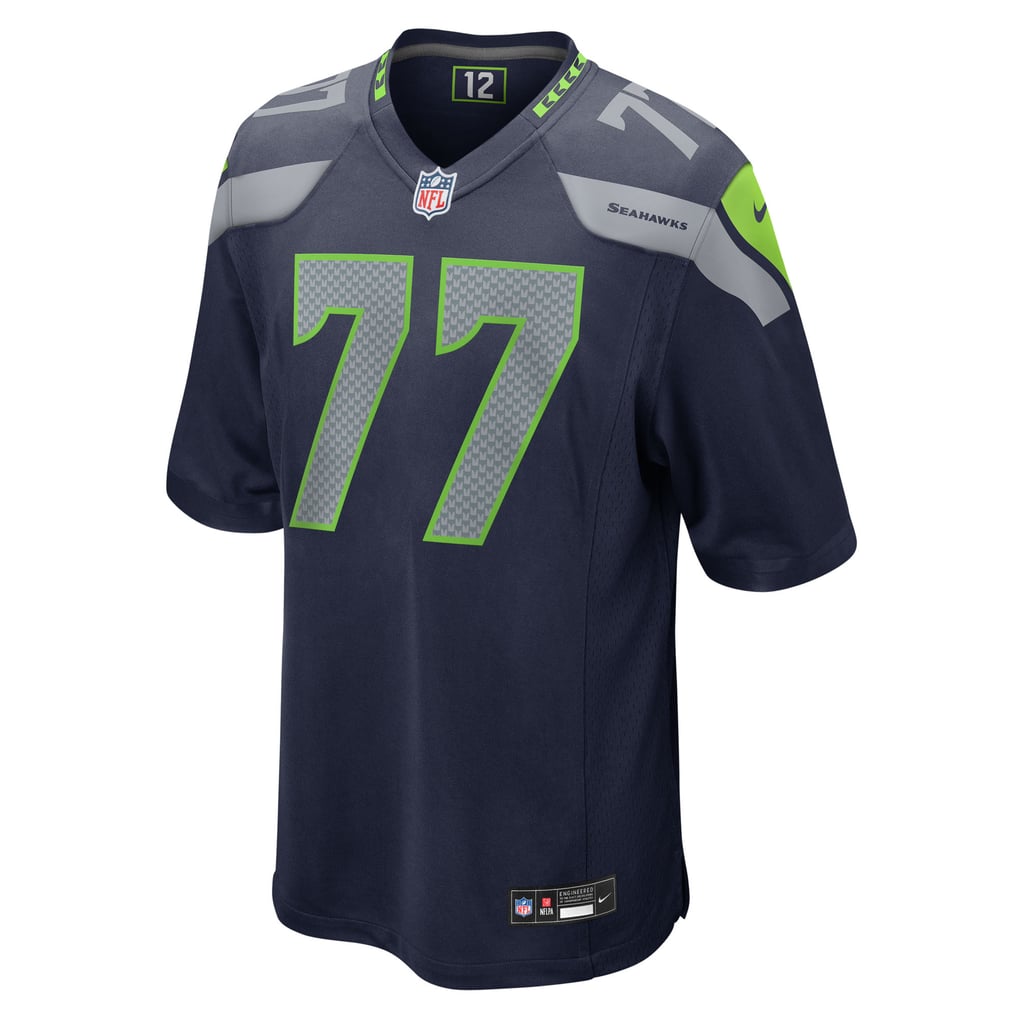 Men's Seattle Seahawks Bryce Cabeldue Nike  College Navy Team Game Jersey - Image 3