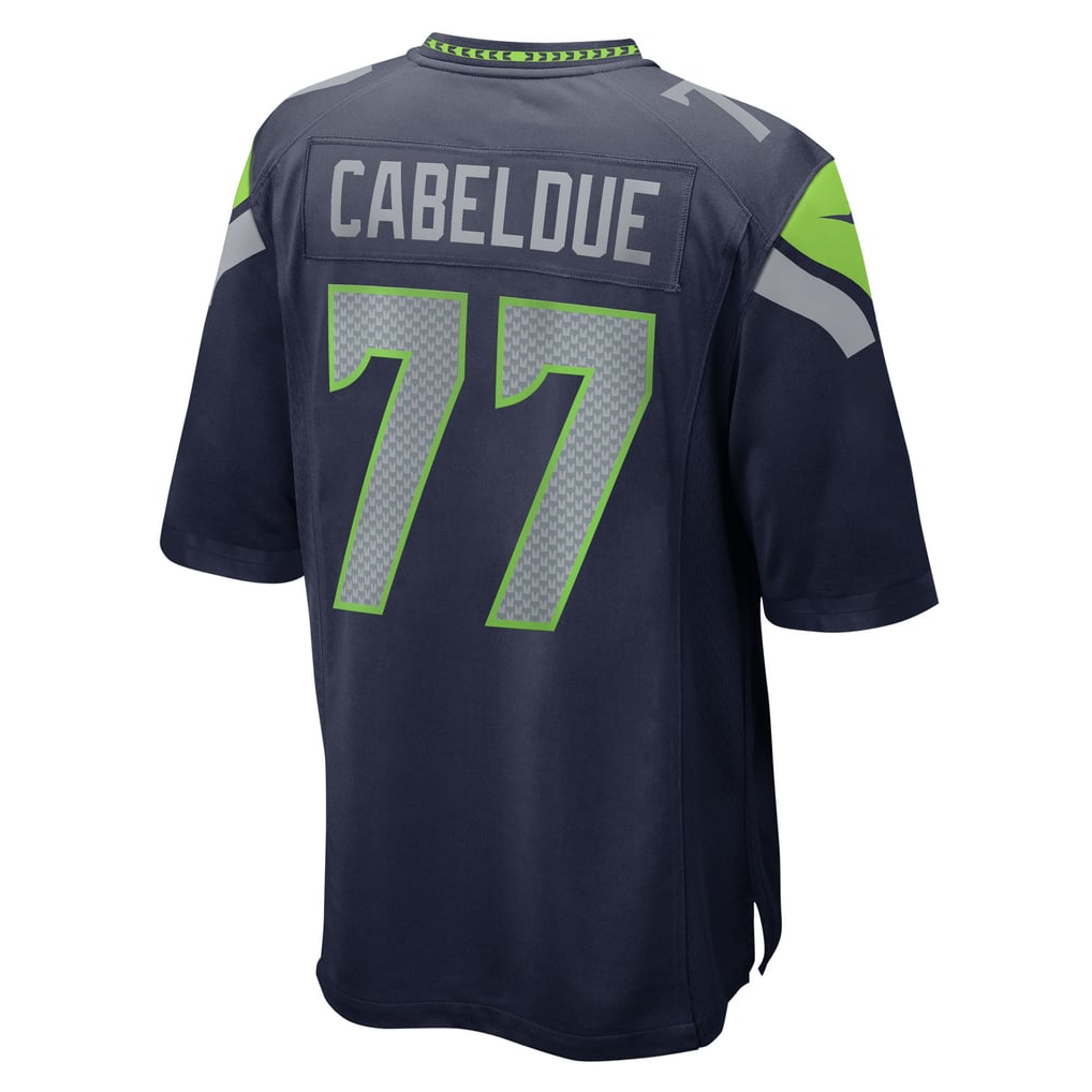 Men's Seattle Seahawks Bryce Cabeldue Nike  College Navy Team Game Jersey - Image 4