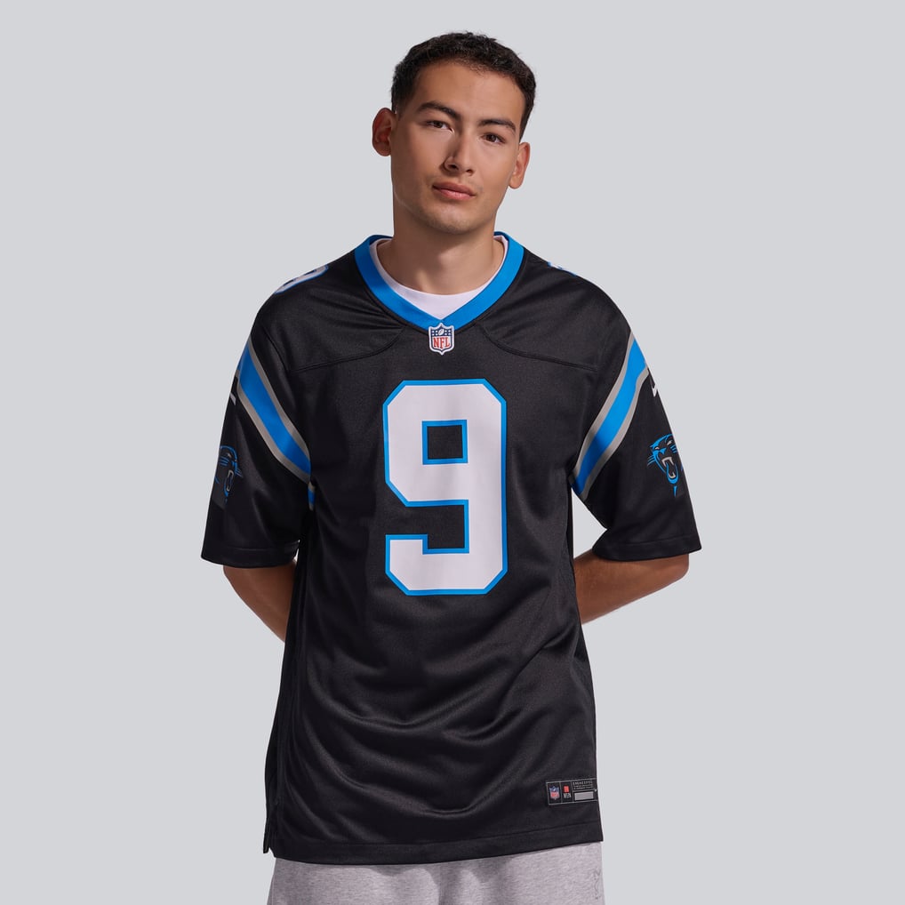 Men's Carolina Panthers Bryce Young Nike Black Team Game Jersey - Image 3