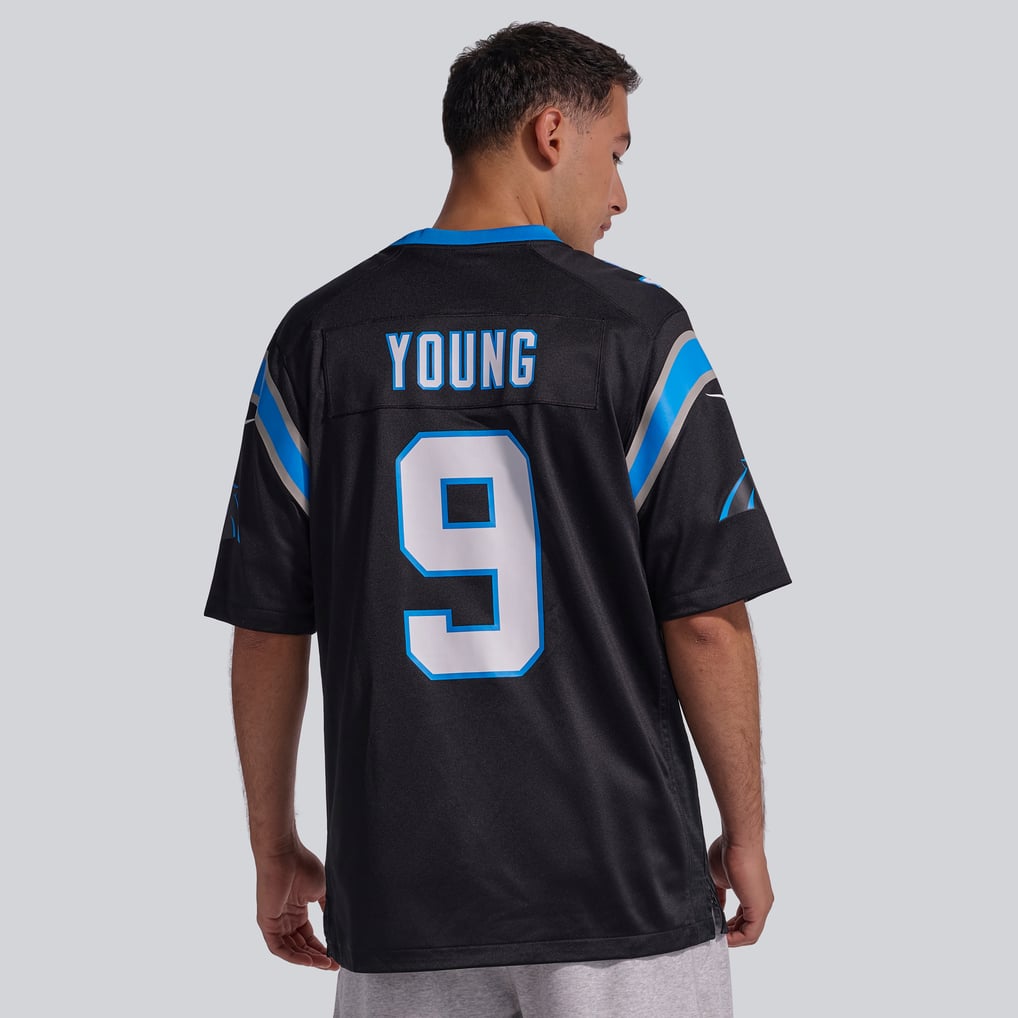 Men's Carolina Panthers Bryce Young Nike Black Team Game Jersey - Image 4