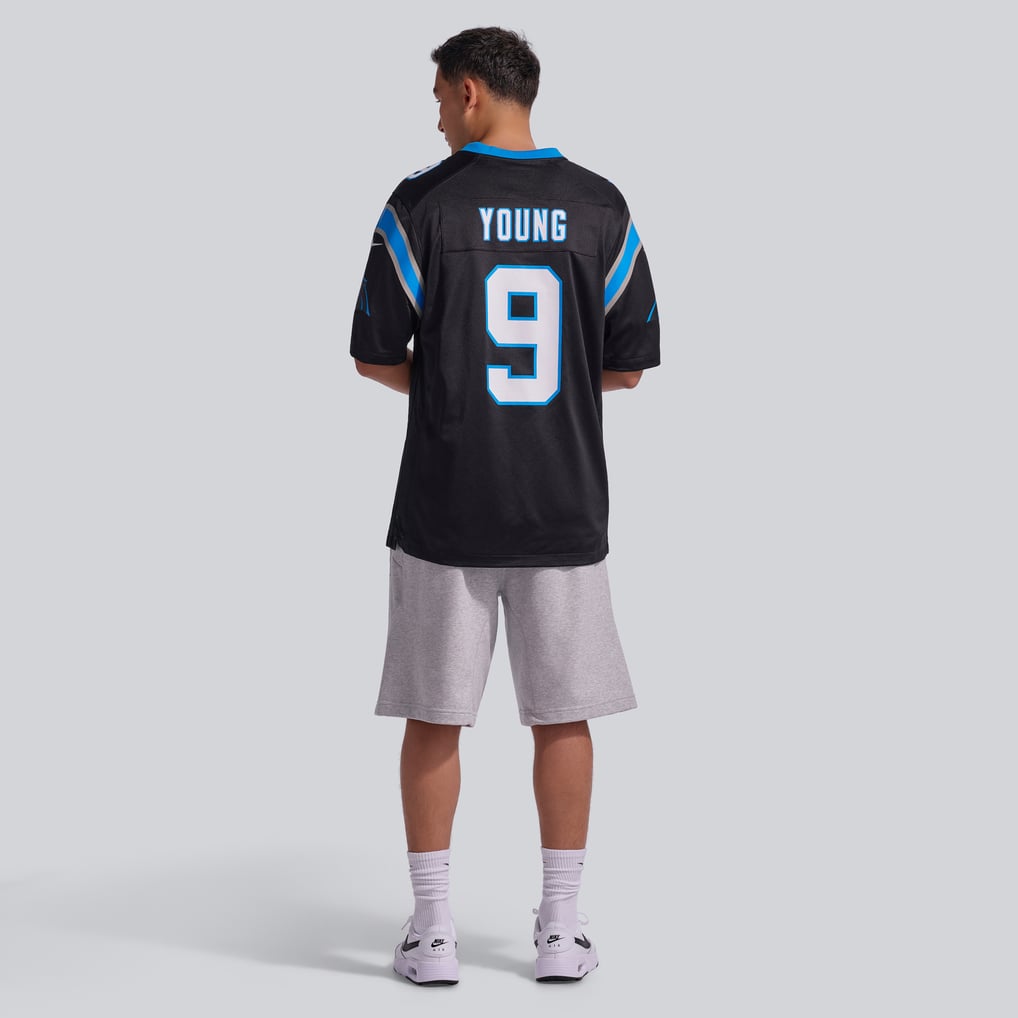 Men's Carolina Panthers Bryce Young Nike Black Team Game Jersey - Image 6