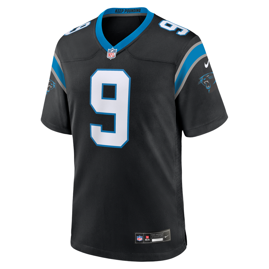 Men's Carolina Panthers Bryce Young Nike Black Team Game Jersey - Image 7