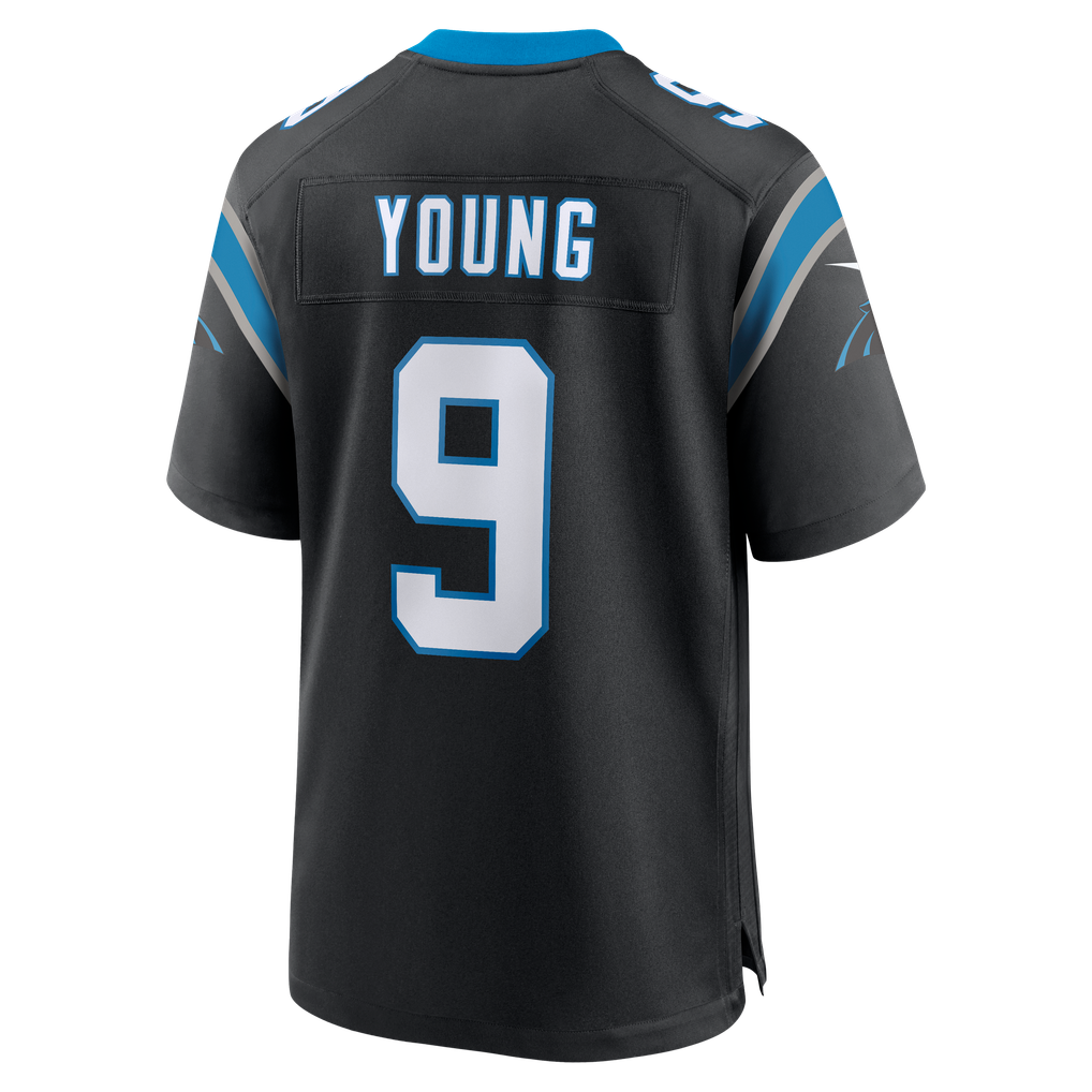 Men's Carolina Panthers Bryce Young Nike Black Team Game Jersey - Image 8
