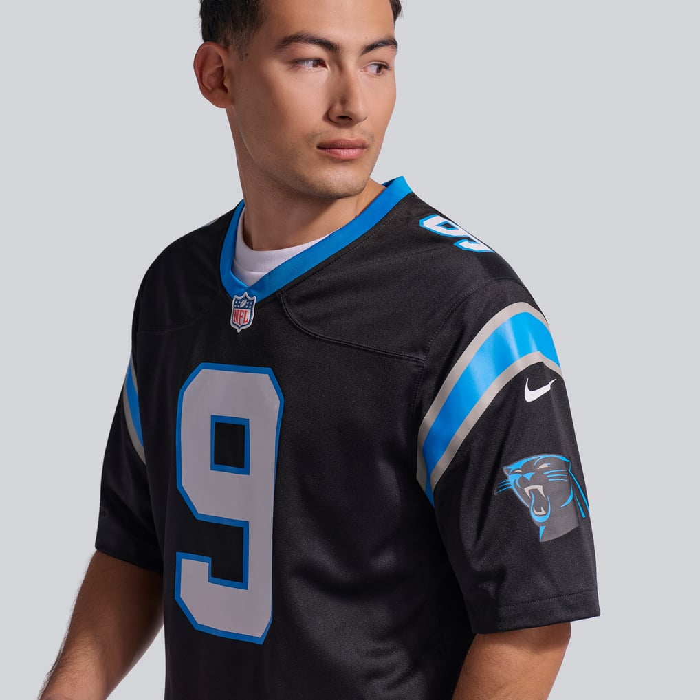 Men's Carolina Panthers Bryce Young Nike Black Team Game Jersey - Image 10