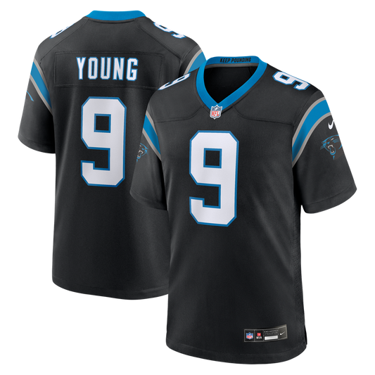 Men's Carolina Panthers Bryce Young Nike Black Team Game Jersey - Image 1