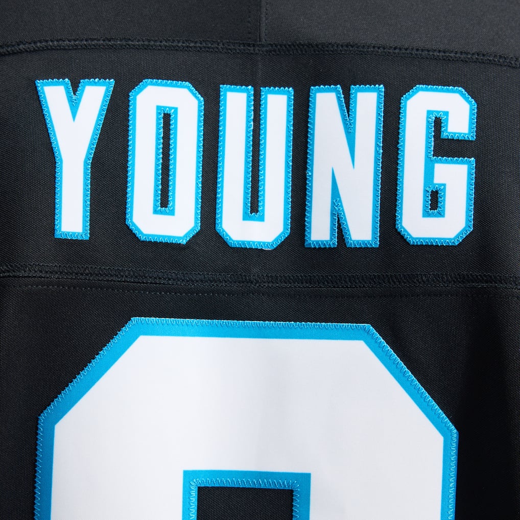 Men's Carolina Panthers Bryce Young Nike Black Team Vapor F.U.S.E. Stitched Limited Jersey - Image 12