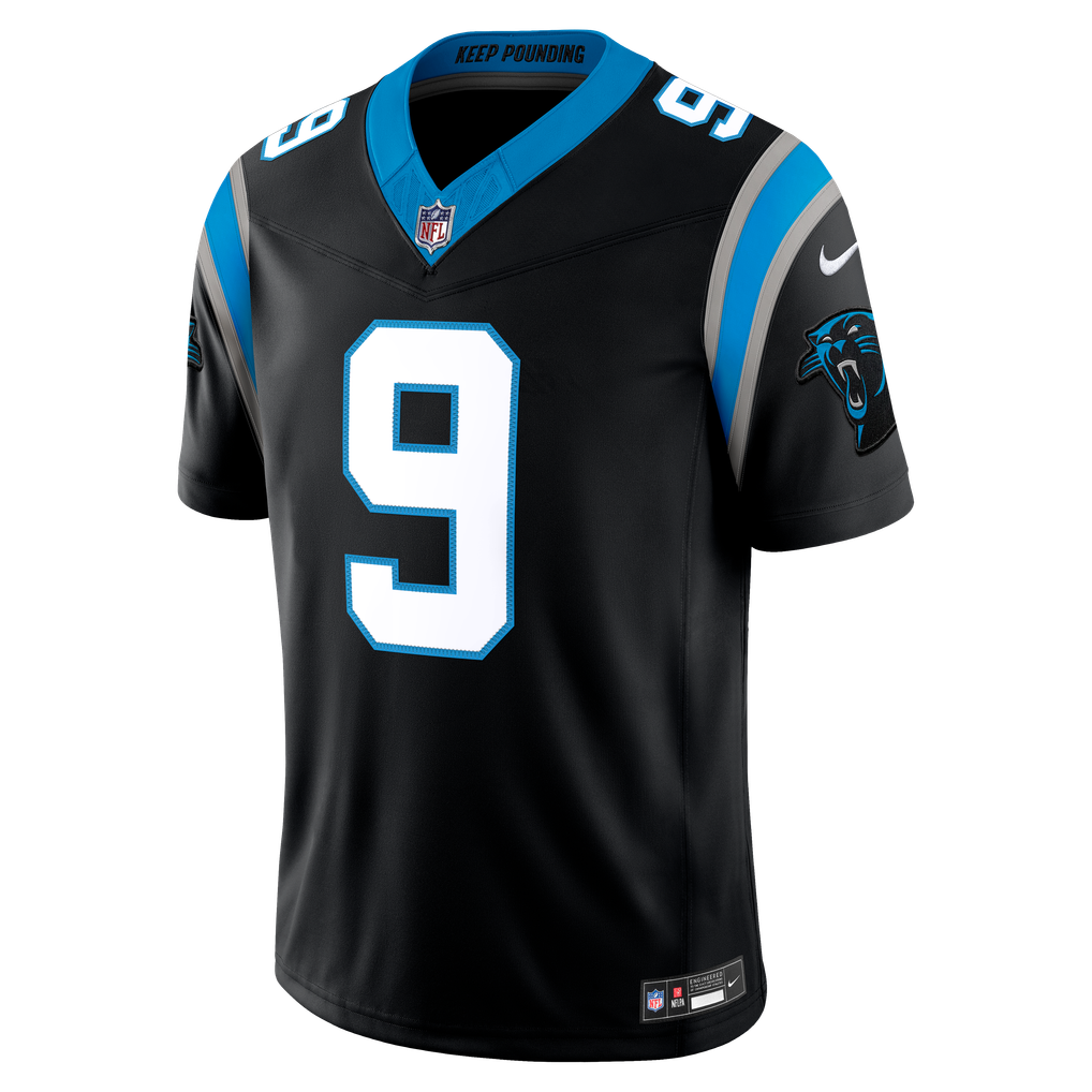 Men's Carolina Panthers Bryce Young Nike Black Team Vapor F.U.S.E. Stitched Limited Jersey - Image 7