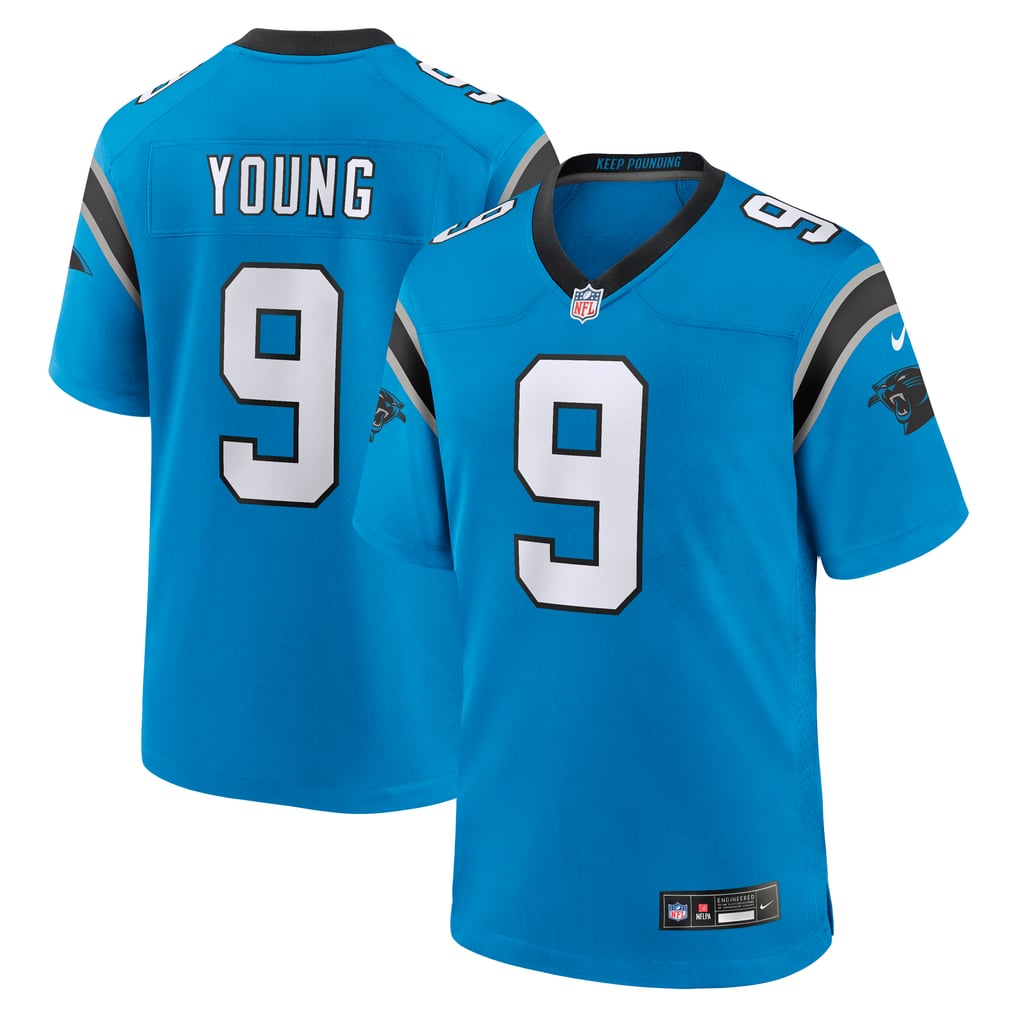 Men's Carolina Panthers Bryce Young Nike Blue Alternate Game Jersey - Image 1
